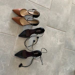 COACH shoes leather heels pumps 8 TWO PAIR
